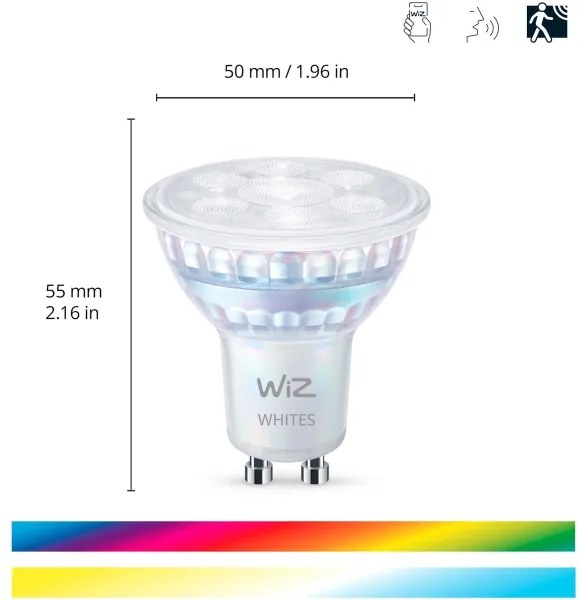 KÉSZLET 3x LED RGBW Dimmelhető izzó PAR16 GU10/4,7W/230V 2200-6500K Wi-Fi - WiZ