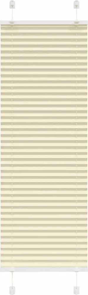 vidaXL pliszírozott redőny krém 45x100 cm szövetszélesség 44,4 cm