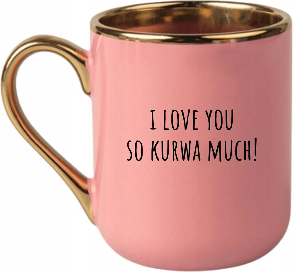 Bögre Elegáns Rózsaszín Arany Rant Vicces Ajándék És Love You