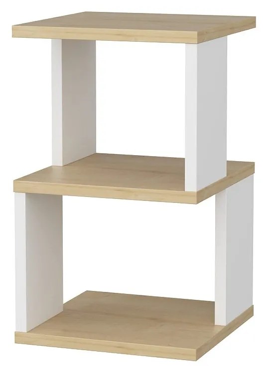 Éjjeliszekrény Carter - Oak, White