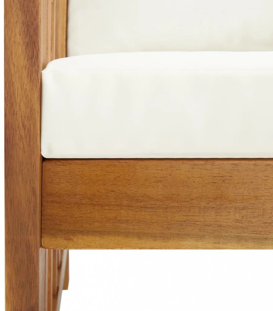 tömör akácfa kerti pad párnákkal 119 cm