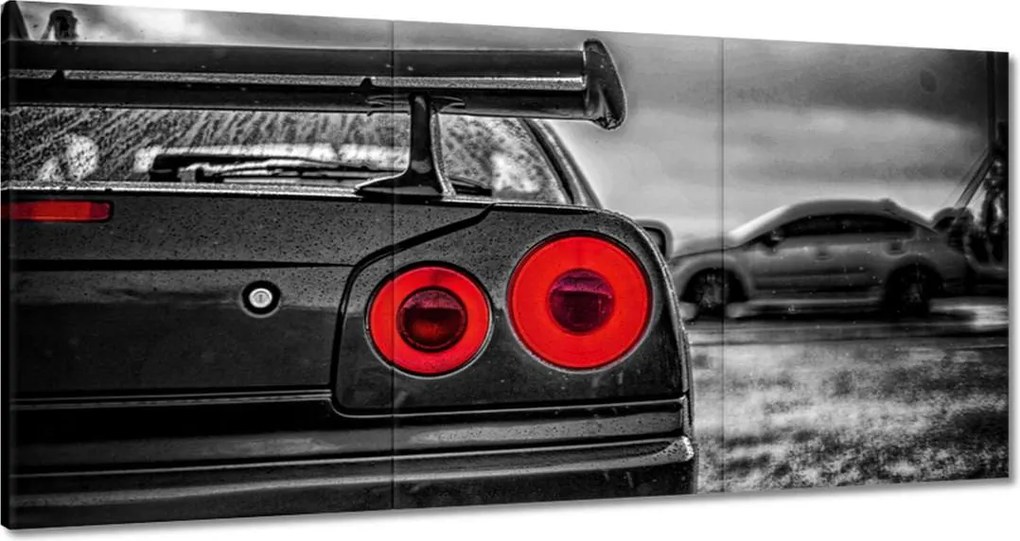 Vászonkép 60x30 Sportos Nissan Gtr Lámpák