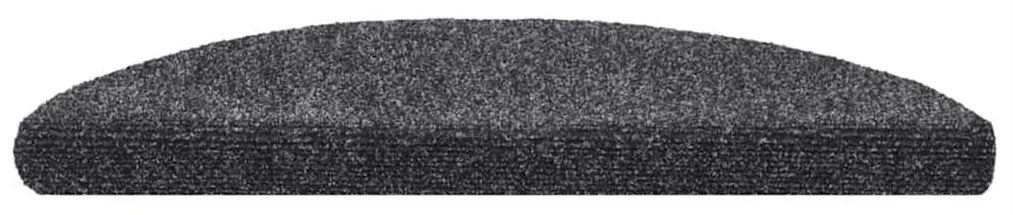 5 db öntapadós lépcsőszőnyeg 56 x 17 x 3 cm sötétszürke félkör alakú