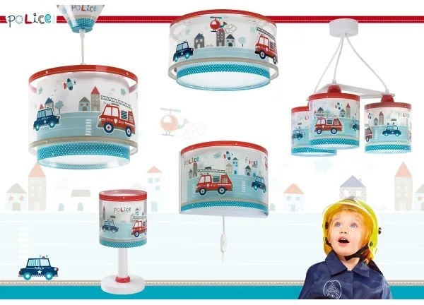 Dalber 60611N - LED gyereklámpa POLICE 1xG4/4W/230V színes