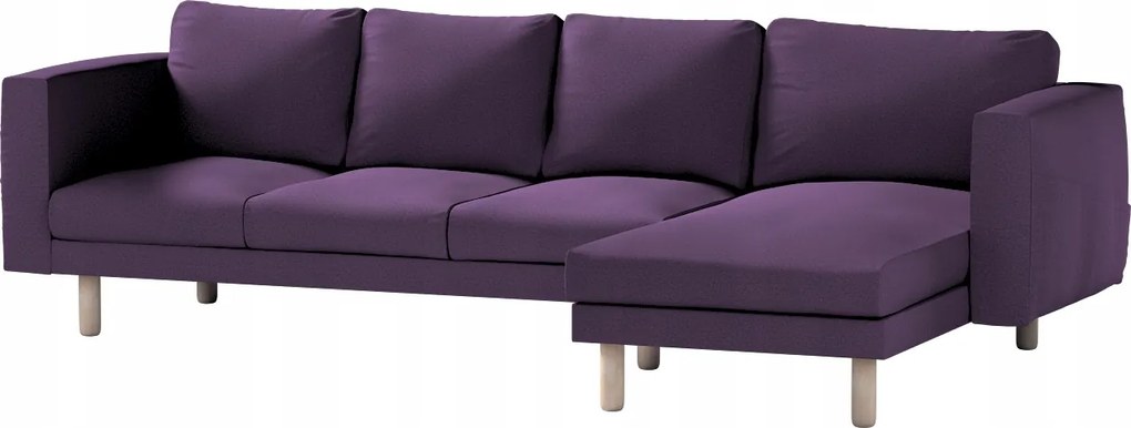 Dekoria Norsborg 4 személyes kanapé huzat Ikea sezlonnal rózsaszín