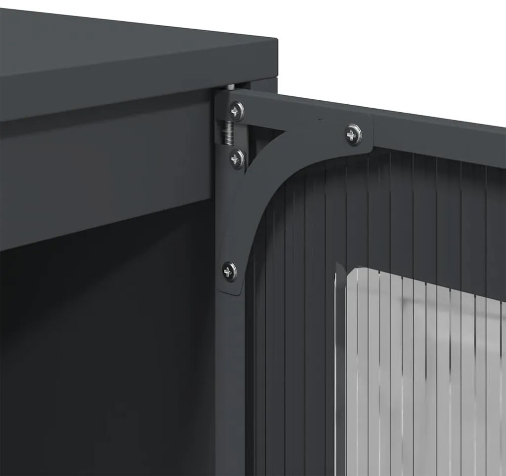 Highboard antracit 68x39x123 cm Acél