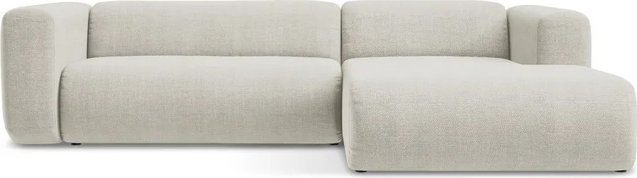 Bézs sarokkanapé (jobb oldali-heverő résszel) Ekahi – Makamii