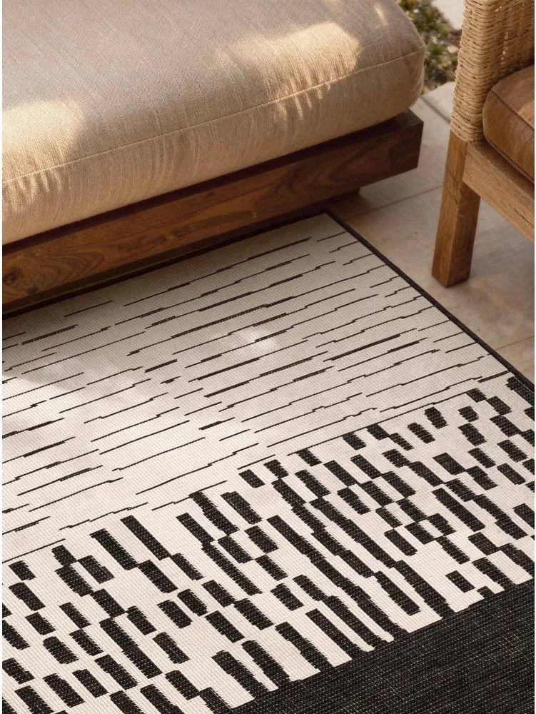 Fekete-krémszínű kültéri-beltéri szőnyeg 160x230 cm Haringey Acacia – Ted Baker