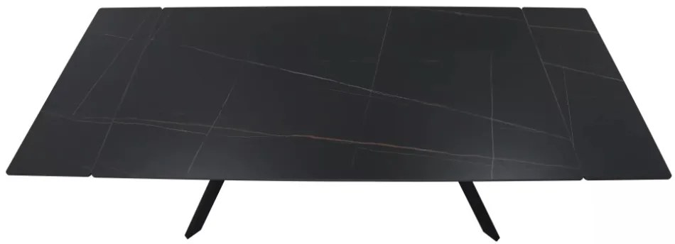 Imperia bővíthető étkezőasztal fekete 160-220 cm