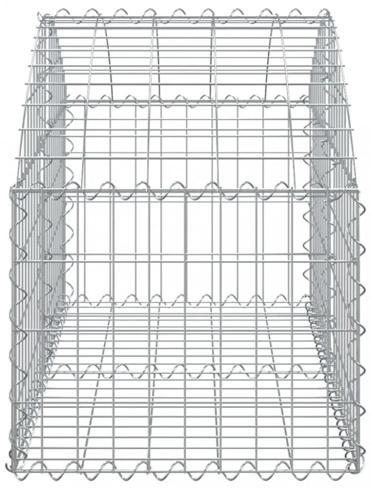 íves horganyzott vas gabion kosár 100x50x40/60 cm
