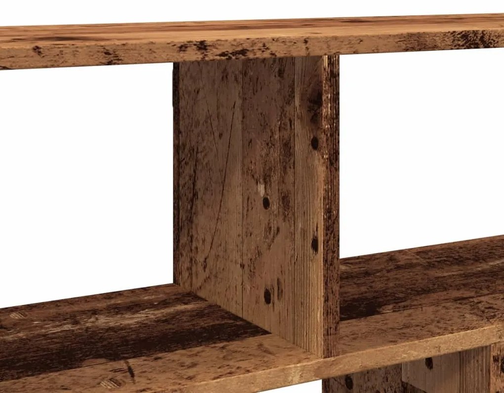 antik fa színű szerelt fa fali polc 100 x 25 x 50 cm