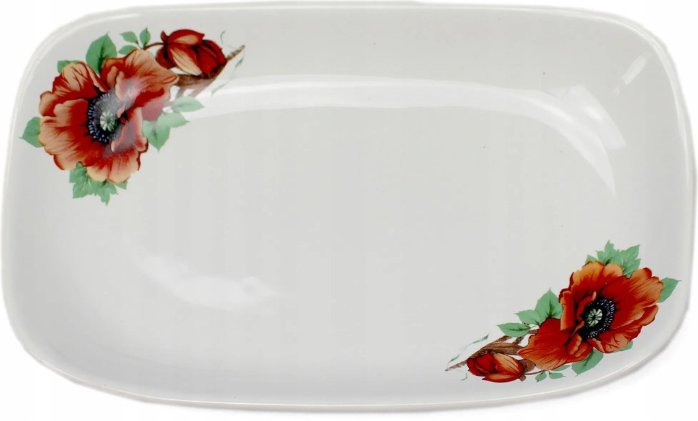 Pipacs motívummal díszített 25 cm-es kerámia tál