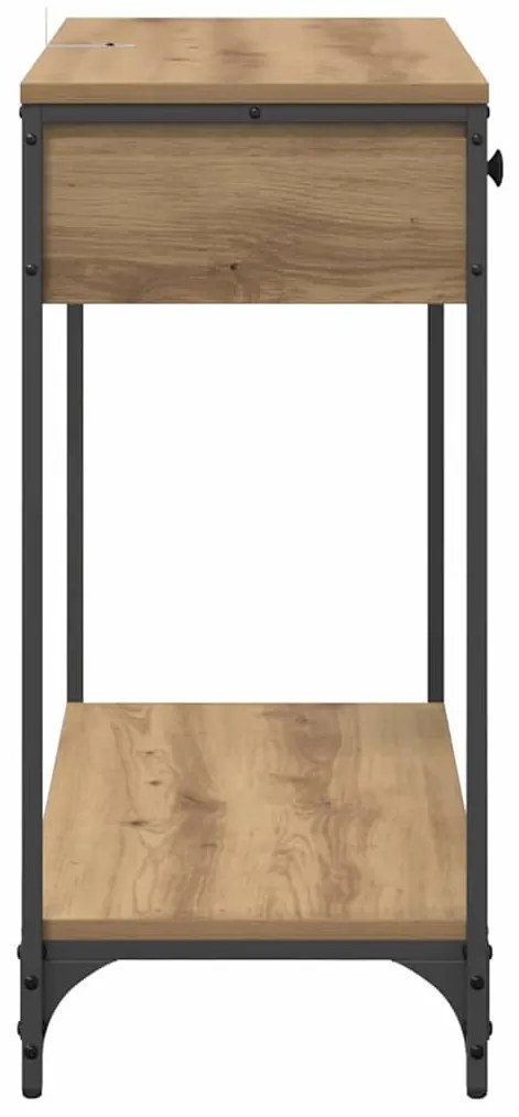 vidaXL Konzolasztal fiókkal Artisan tölgy 75 x 34,5 x 75 cm Faanyag