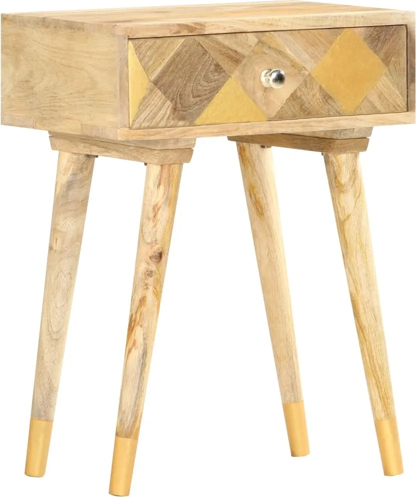 vidaXL tömör mangófa éjjeliszekrény 43 x 30 x 58 cm
