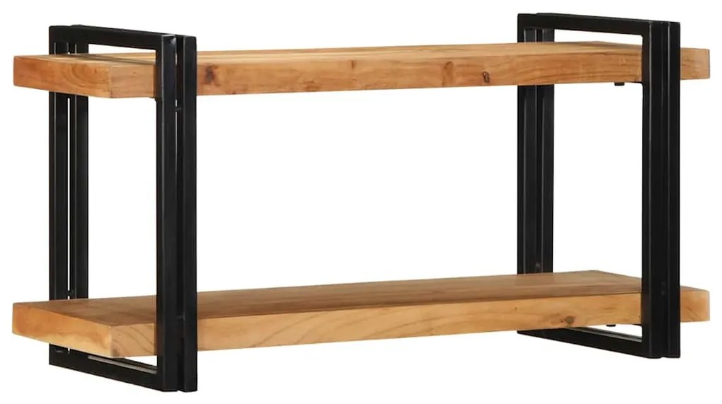 fali polc 90x33x45 cm tömör fa akácfa