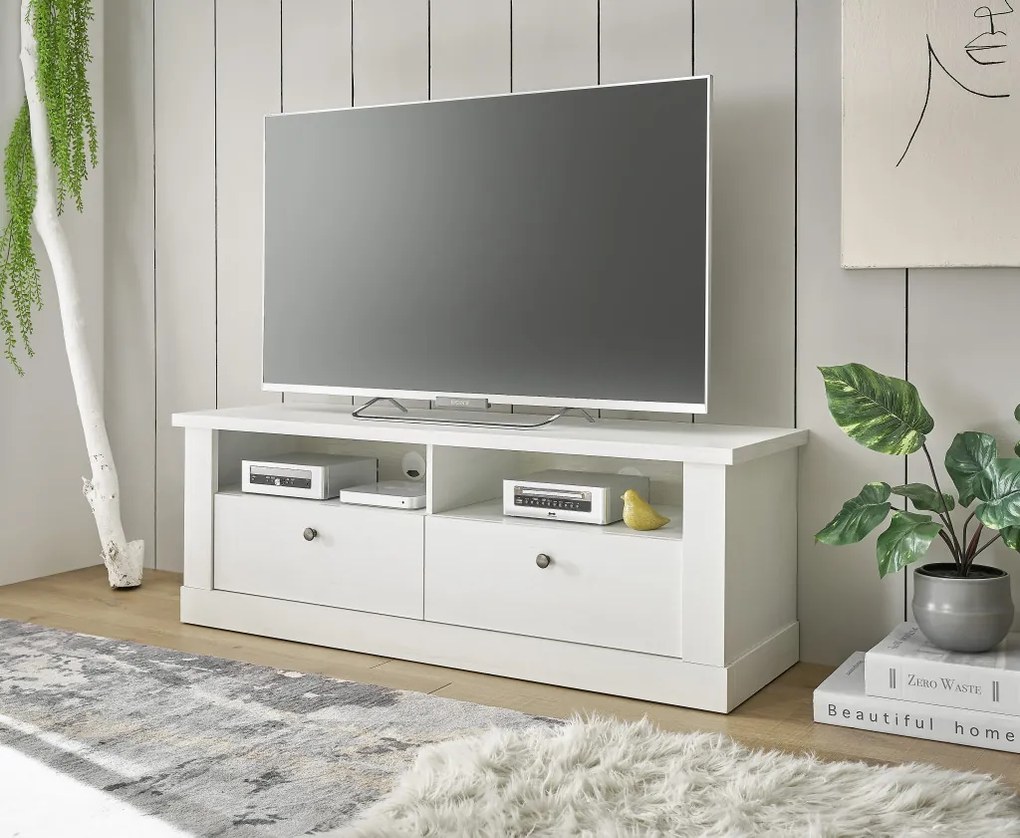 Ravenna TV állvány fehér fenyő