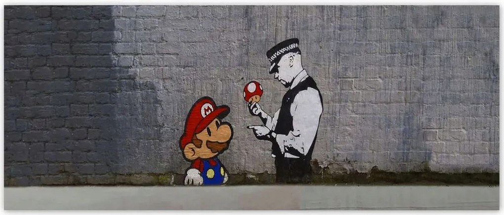 Fotótapéták 250x104 Banksy Gombász Rendőrség
