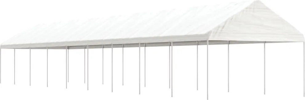 vidaXL fehér polietilén pavilon tetővel 20,07 x 4,08 x 3,22 m