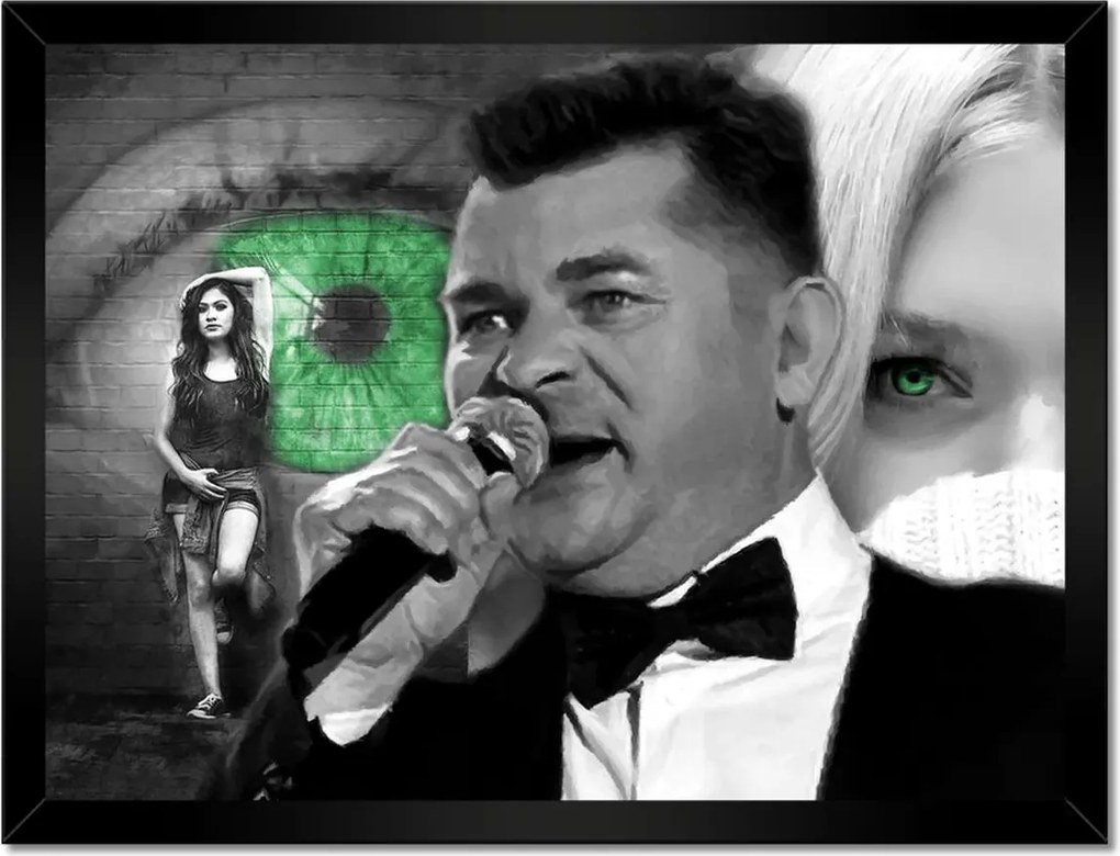 Poszterek keretben 40x30 Zöld szemek Zenek