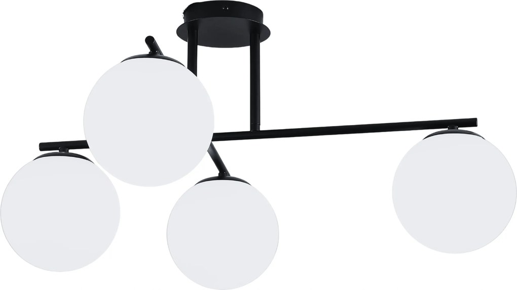 Függőlámpa Mennyezeti Csillár Gömbök fekete Modern Led tejfehér