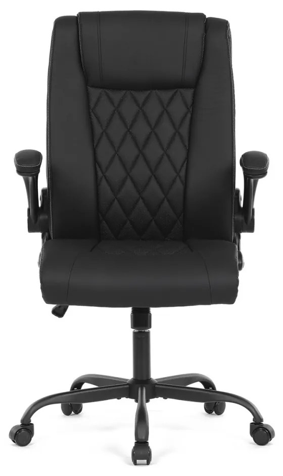 Scaun pivotant de birou negru Eco piele tapițată KA-Y344