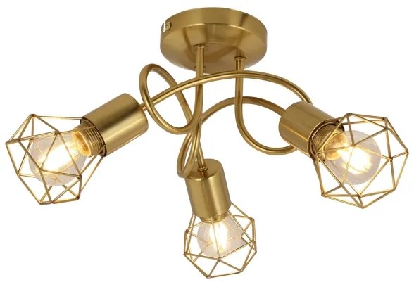 Globo 54802GB-3D - Csillár XARA I 3xE14/40W/230V arany