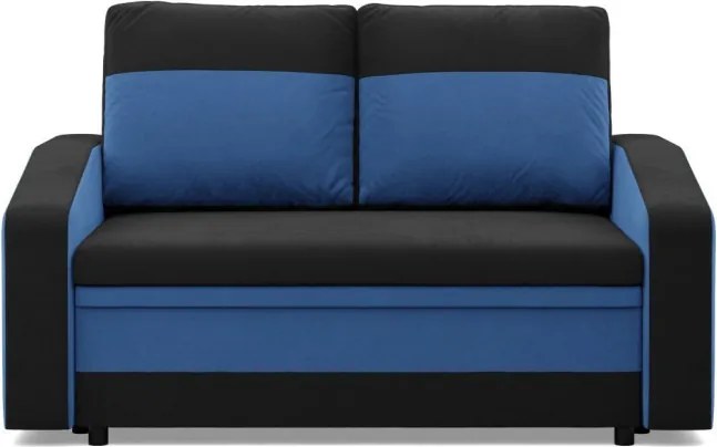 Hewlet kanapé, szövet anyag, fekete - kék