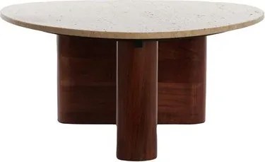 Barna dohányzóasztal 72x90 cm Mahelona – Light & Living