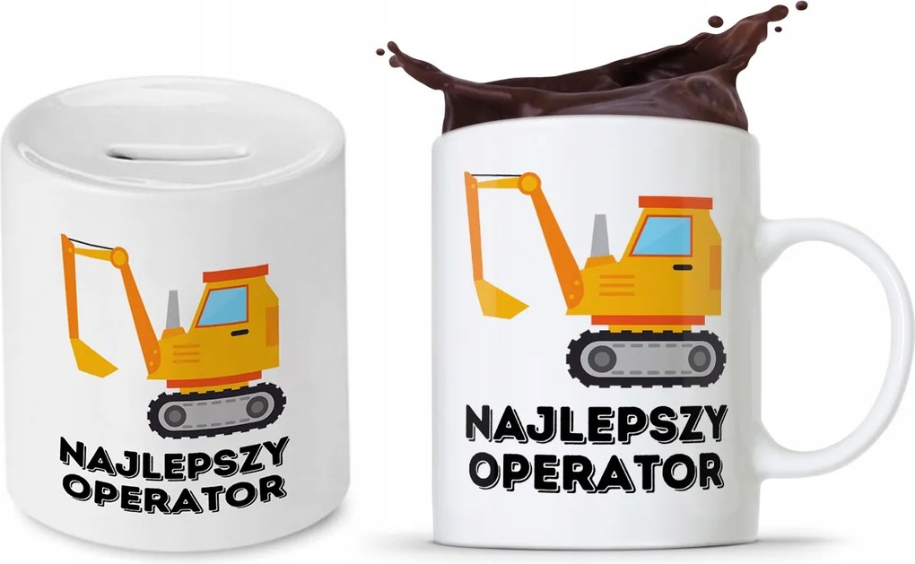 Építőkészlet Szakember Bögre Persely nyomott mintával, fényképpel