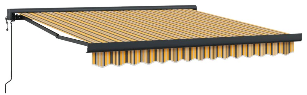 Automatikus Behúzható Napellenző Színes Csík 300x250 cm