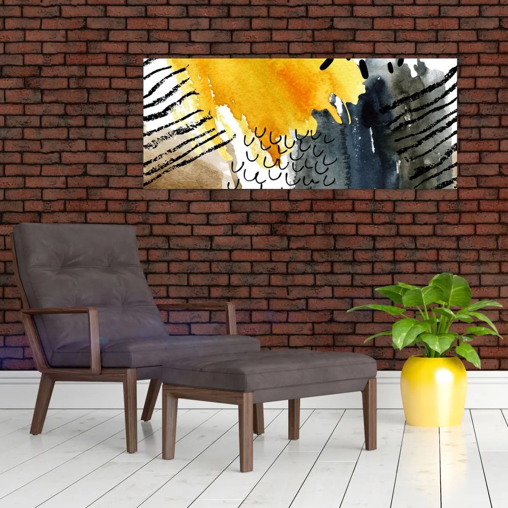 Kép - Absztrakt akvarell (120x50 cm)