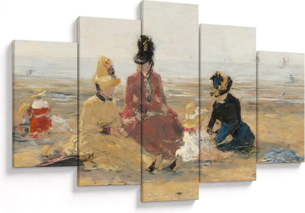 Kép - Eugène Boudin, On the Beach, Trouville, reprodukciók (150x105 cm)
