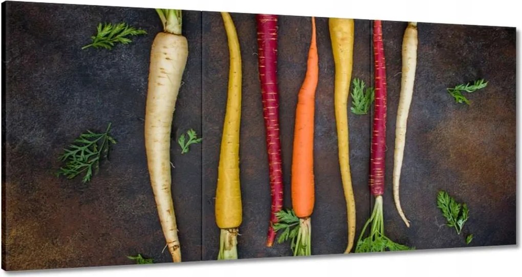 Vászonkép 180x90 Színes sárgarépa