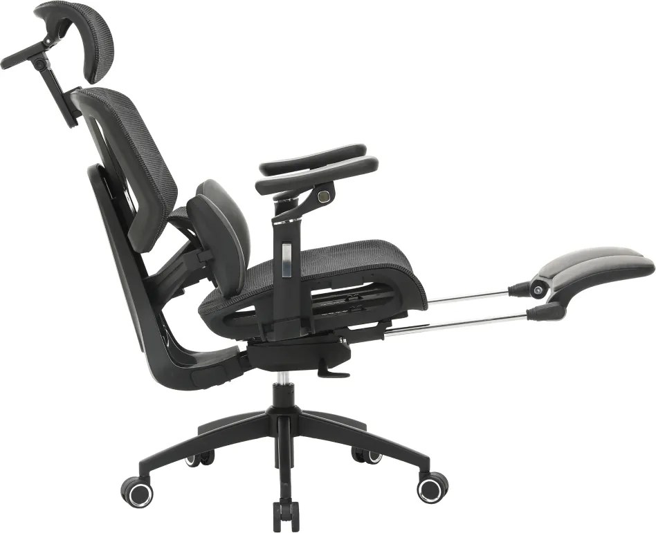 Irodai szék, sötétszürke/fekete, teherbírás 150 kg, VILMER