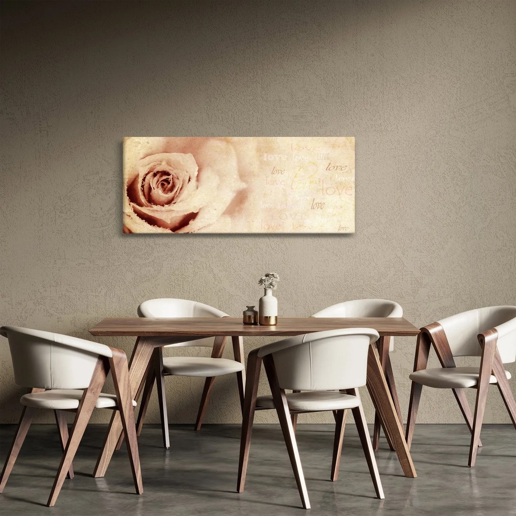 Kép - Rózsa virág szerelmeseknek (120x50 cm)