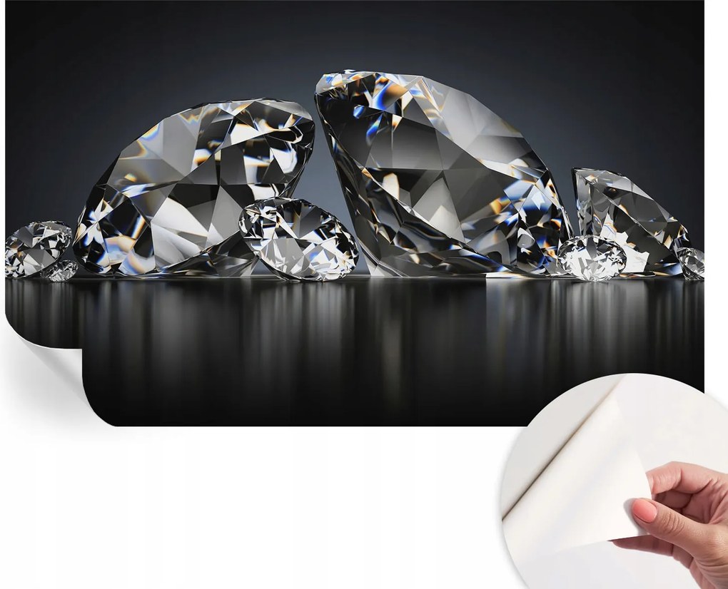 Öntapadós tapéta Fali furnér 3D hatás Kristály szépség 416x254 cm