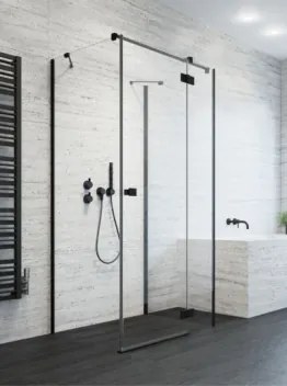 Radway Essenza Black KDJ+S szögletes fekete zuhanykabin 100J+100+120