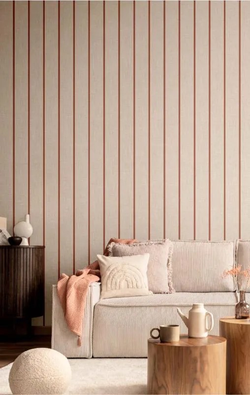 Parato Cristiana Masi Top Stripes Riga 6 barna-bézs csíkos vlies tapéta – 38464