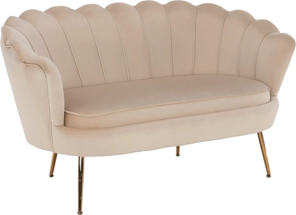 Pad Art-deco stílusban, bézs Velvet anyag/gold chróm-arany, NOBLIN