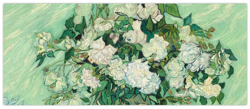 Kép - Vincent van Gogh, Roses, reprodukciók (120x50 cm)