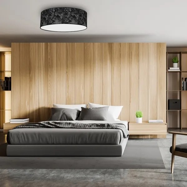 Mennyezeti lámpa SATINO 3xE27/60W/230V fekete/ezüst