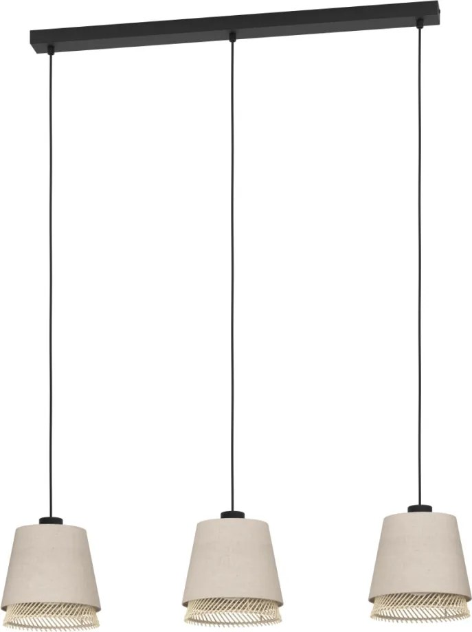 EGLO 43976 TABLEY Modern Led Függesztett Lámpa Bézs, Barna, Fekete E27 IP20