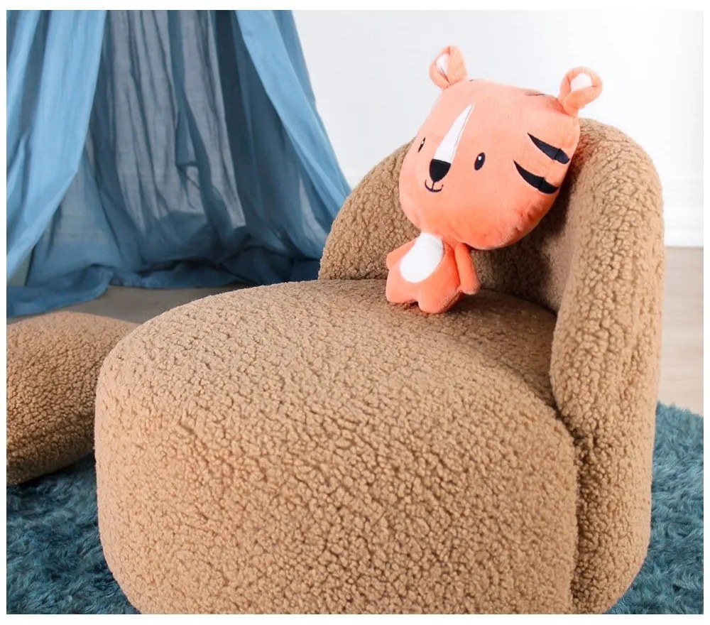 Barna buklé gyerek fotel Moouv – Artie