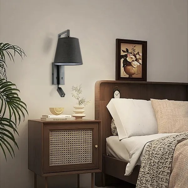 Brilagi - LED Fali lámpa RAYA 1xE14/40W/230V + LED/3W fekete