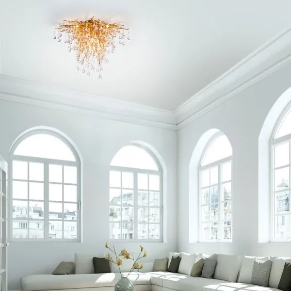 Paul Neuhaus 8091-11 - Felületre szerelhető csillár ICICLE 9xG9/40W/230V átm. 50 cm réz