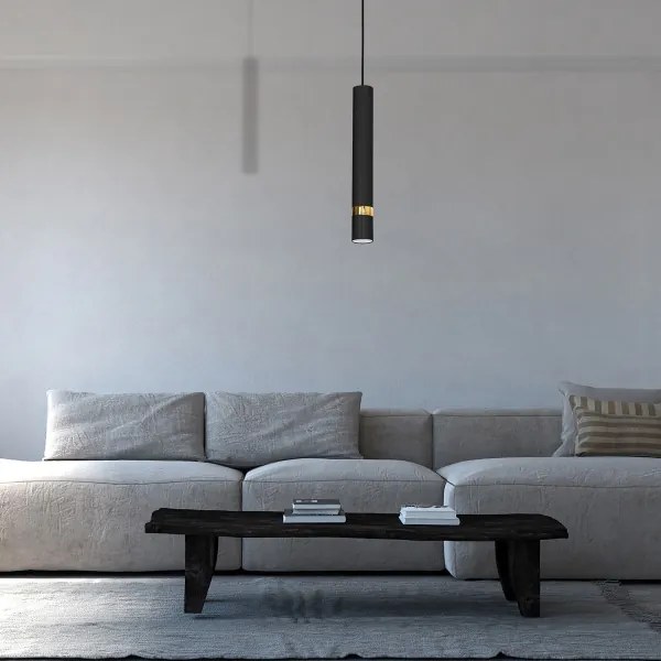 Zsinóros csillár JOKER 1xGU10/25W/230V fekete/arany