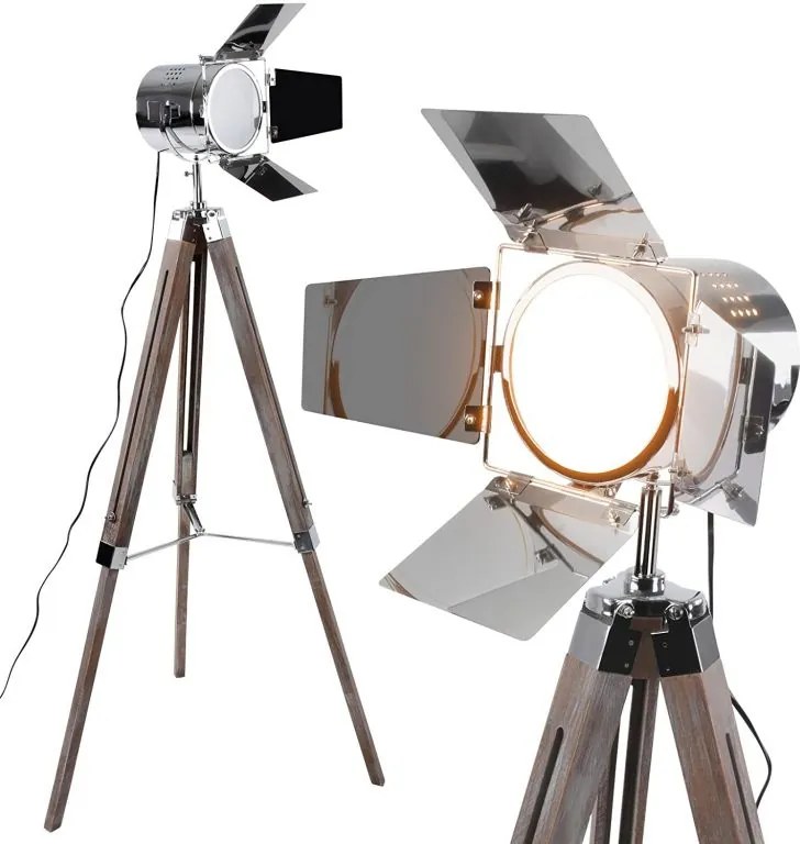 Állólámpa állvánnyal - fa dekor