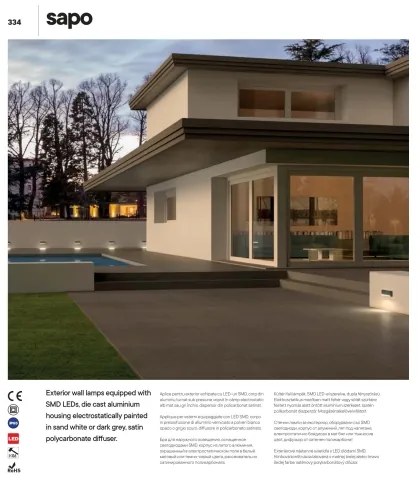 Redo 90072 - LED Kültéri fali lámpa SAPO 1xLED/5W/230V IP65