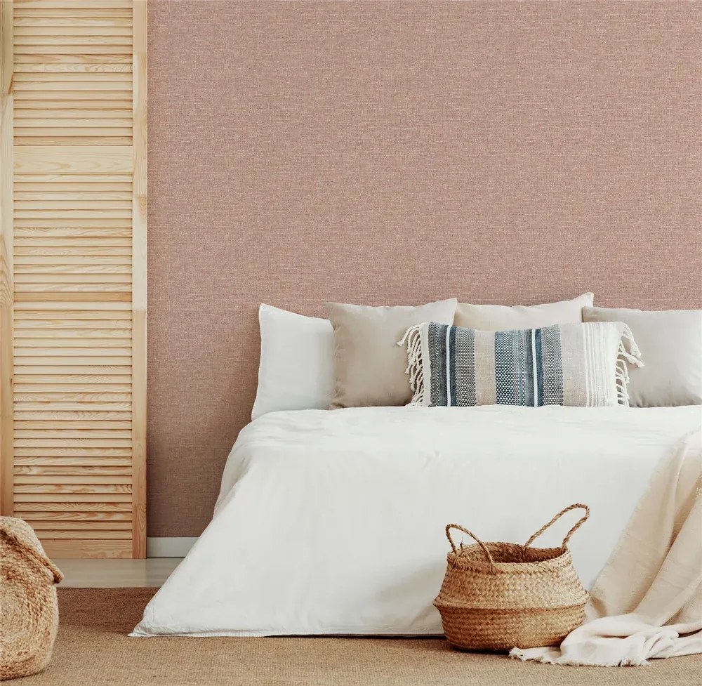 Esselle Home A La Mode Artisan Weave mályva-rózsaszín egyszínű szövet hatású vlies tapéta – 100010EH
