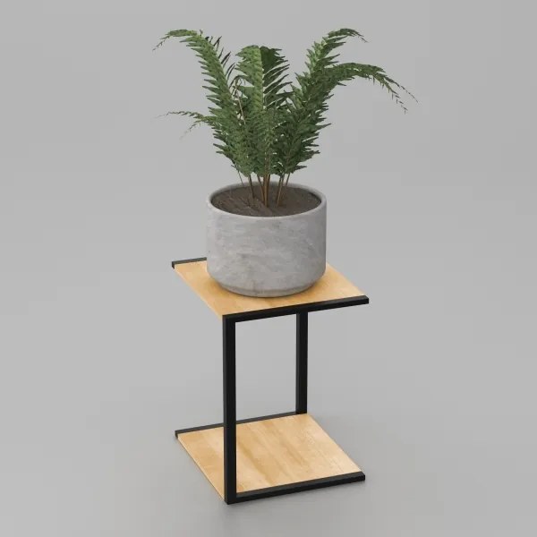 Virágállvány 40x30x34 cm fekete